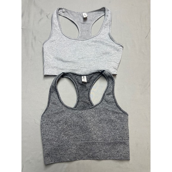 90 Degree By Reflex Other - 90 Degree by Reflex Girls XL Sports Bra Set 2 Pack Heather Gray Racerback
